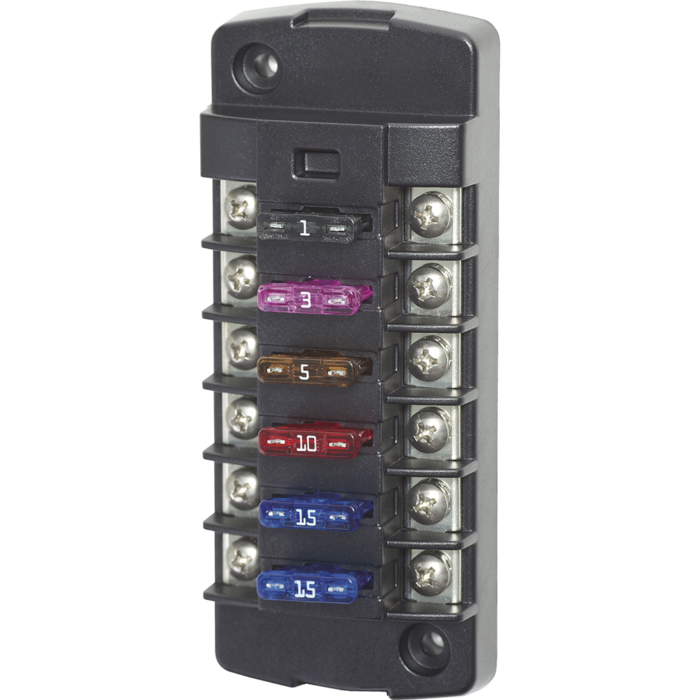 BLUE SEA 5037 FUSE BLOCK SIX  CIRCUIT INDEPENDENT