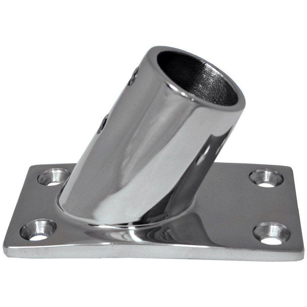 WHITECAP 7/8″ OD 60 DEGREE RECTANGLE BASE SS RAIL FITTING