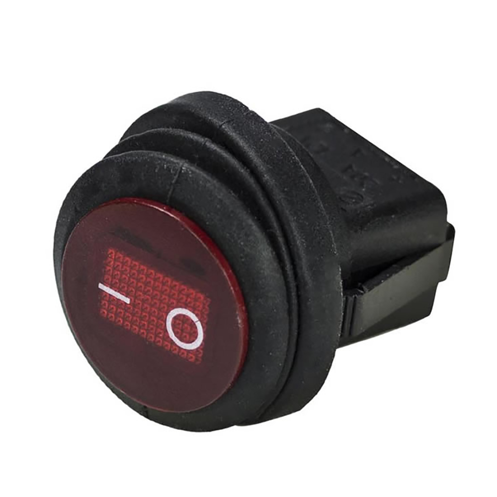 HEISE ROCKER SWITCH – ILLUMINATED RED ROUND – 5