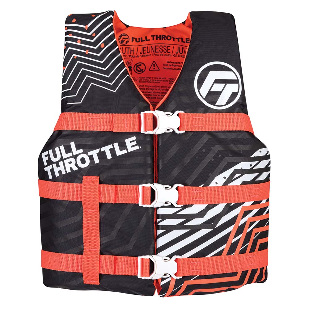 FULL THROTTLE YOUTH NYLON LIFE JACKET – PINK/BLACK