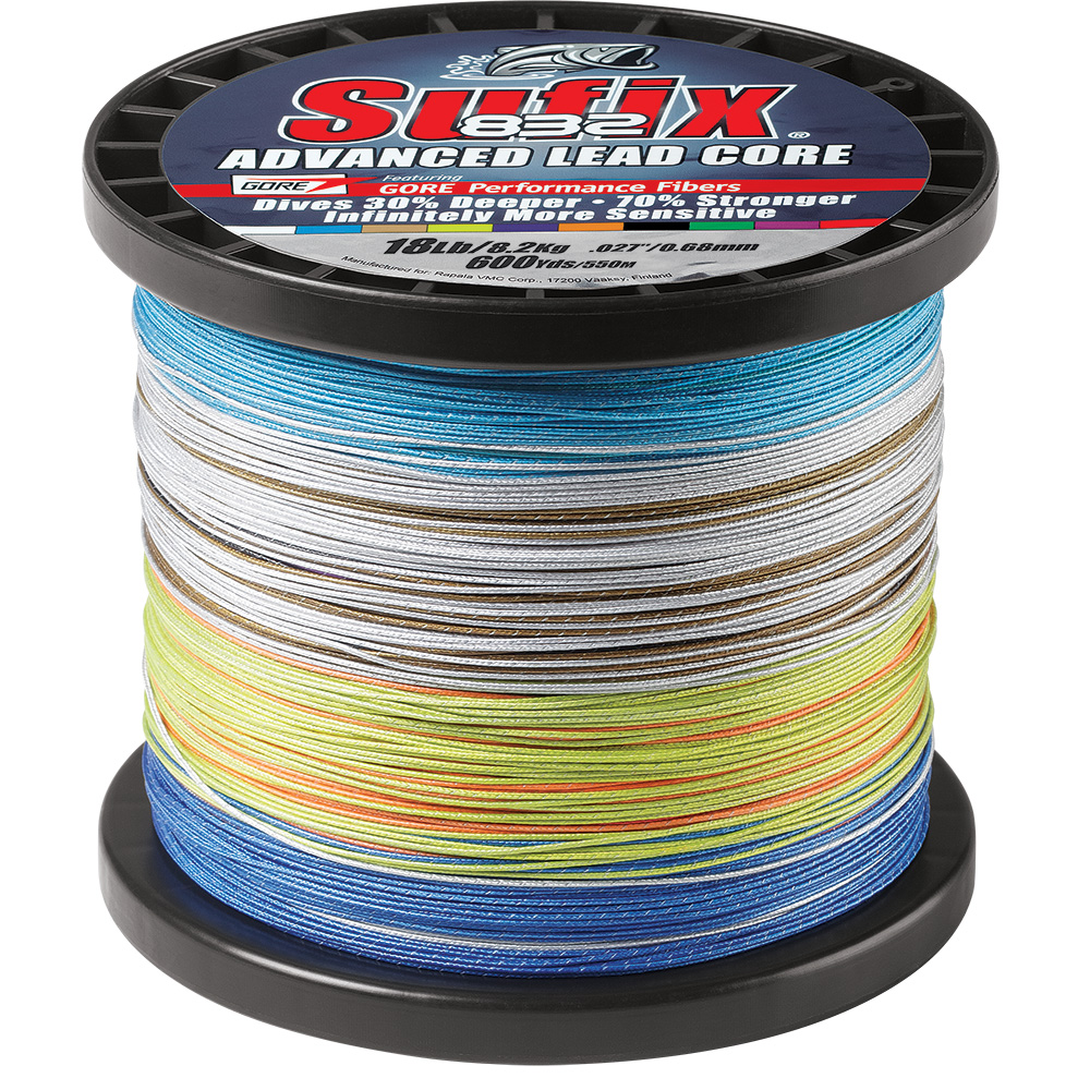 SUFIX 832 ADVANCED LEAD CORE METERED 18LB 600YDS